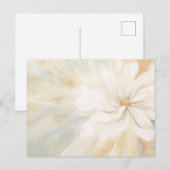 Abstracte schildering van witte bloem. Briefkaart (Voorkant / Achterkant)