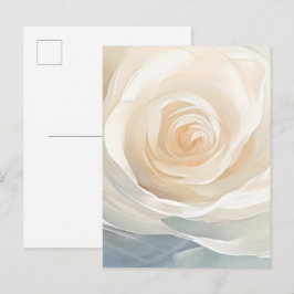 Abstracte schildering van witte roos bloem briefkaart