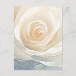 Abstracte schildering van witte roos bloem briefkaart