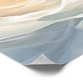 Abstracte schildering van witte roos bloem poster (Hoek)