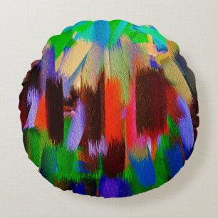 Abstracte schilderkleuren #31 rond kussen