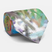 Abstracte schilderkleuren #65 stropdas (Opgerold)