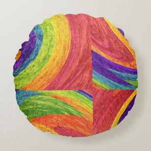 Abstracte schilderkleuren #67 rond kussen