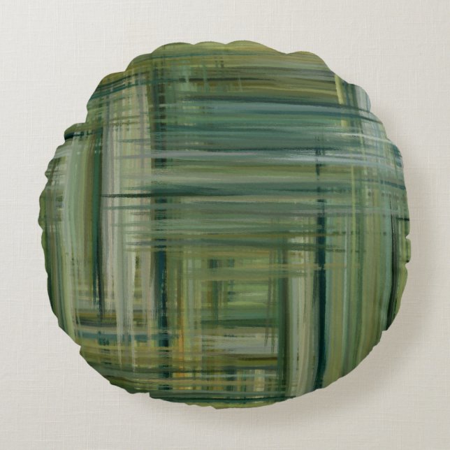 Abstracte schilderkleuren #88 rond kussen (Voorkant)