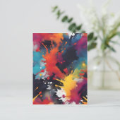 Abstracte schilderkunst briefkaart (Staand voorkant)