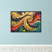 abstracte schilderkunst canvas afdruk (Insitu (Houten vloer))