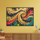 abstracte schilderkunst canvas afdruk (Insitu (Woonkamer))