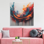 Abstracte schilderkunst canvas afdruk (Insitu (Woonkamer))