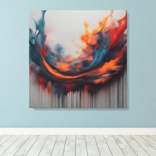 Abstracte schilderkunst canvas afdruk (Insitu (Houten vloer))