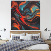 Abstracte schilderkunst canvas afdruk (Insitu (Slaapkamer))