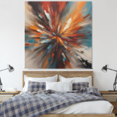 Abstracte schilderkunst canvas afdruk (Insitu (Slaapkamer))
