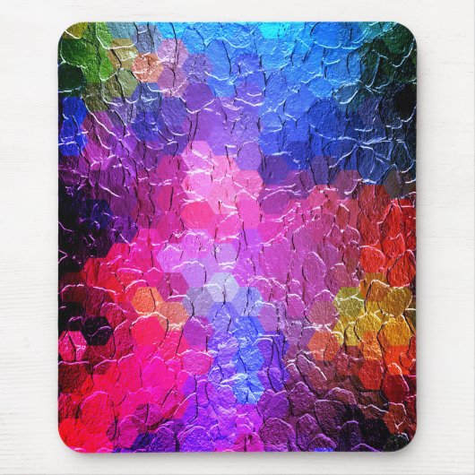 Abstracte Schilderkunst | Dynamisch Kleurrijk Muismat (Voorkant)