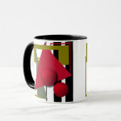 Abstracte schilderkunst, geometrische vormen mok (Voorkant links)