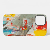 Abstracte schilderkunst iPhone hoesje (Achterkant horizontaal)