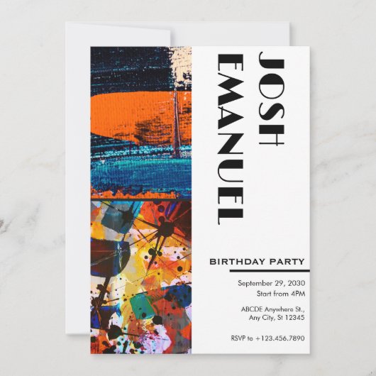 Abstracte schilderkunst kaart (Voorkant)