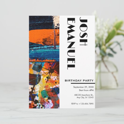 Abstracte schilderkunst kaart (Staand voorkant)