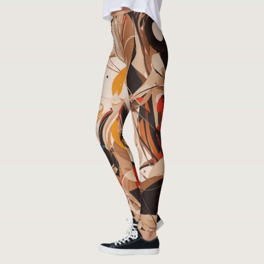 Abstracte schilderkunst leggings (Links)