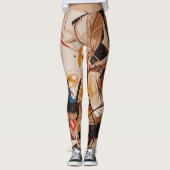 Abstracte schilderkunst leggings (Voorkant)
