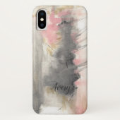 Abstracte schilderkunst met monogram Case-Mate iPhone case (Achterkant)