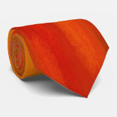 Abstracte Schilderkunst | Oranje Abstracte Kunst 4 Stropdas (Opgerold)