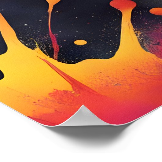 Abstracte schilderkunst poster (Hoek)