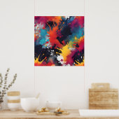 Abstracte schilderkunst poster (Keuken)