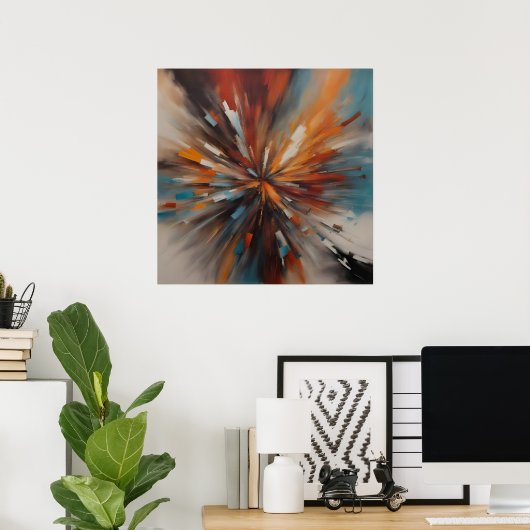 Abstracte schilderkunst poster (Thuiskantoor)