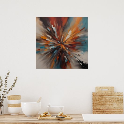Abstracte schilderkunst poster (Keuken)