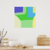 abstracte schilderkunst poster (Keuken)