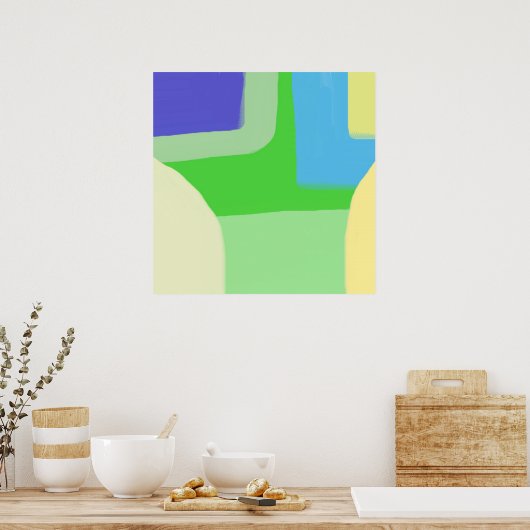 abstracte schilderkunst poster (Keuken)