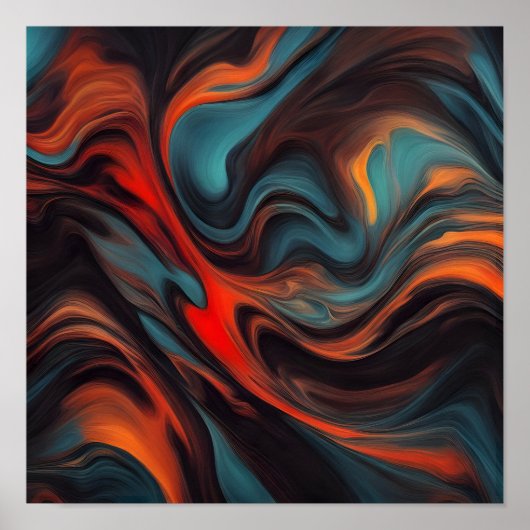 Abstracte schilderkunst poster (Voorkant)