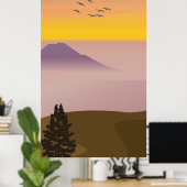 Abstracte schilderkunst poster (Thuiskantoor)