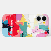 Abstracte schilderkunst spatjes/druppels, naam Case-Mate iPhone case (Achterkant (horizontaal))