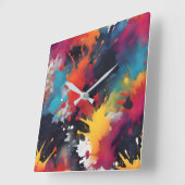 Abstracte schilderkunst vierkante klok (Hoek)