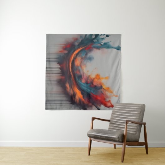 Abstracte schilderkunst wandkleed (In Situ (horizontaal))