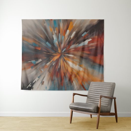 Abstracte schilderkunst wandkleed (In Situ (horizontaal))