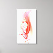 Abstracte schilderroze flamingo canvas afdruk (Voorkant)