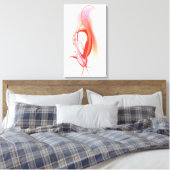 Abstracte schilderroze flamingo canvas afdruk (Insitu (Slaapkamer))