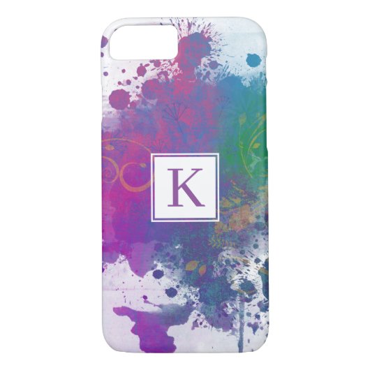 Abstracte schilderschuim & wervelingen, eenvoudig Case-Mate iPhone case (Achterkant)
