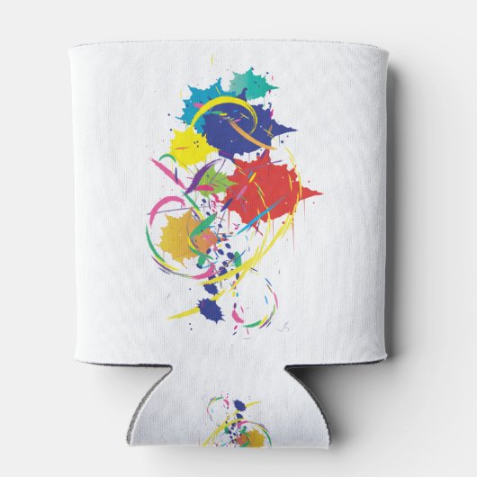 Abstracte schildersplatter Art Modern Cool.ai Blikjeskoeler (Achterkant)