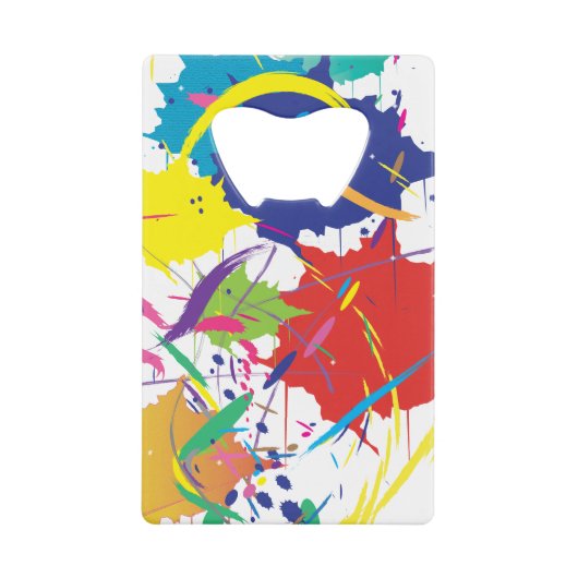 Abstracte schildersplatter Art Modern Cool.ai Creditkaart Flessenopener (Voorkant)