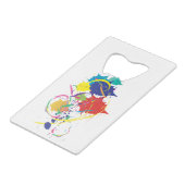 Abstracte schildersplatter Art Modern Cool.ai Creditkaart Flessenopener (Achterkant Gekanteld)