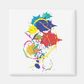 Abstracte schildersplatter Art Modern Cool.ai Magneet (Voorkant)
