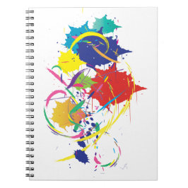 Abstracte schildersplatter Art Modern Cool.ai Notitieboek