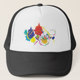 Abstracte schildersplatter Art Modern Cool.ai Trucker Pet