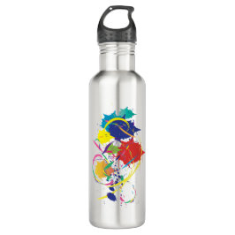 Abstracte schildersplatter Art Modern Cool.ai Waterfles