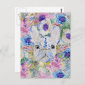 Abstracte schilderverf voor waterverf met bul briefkaart (Voorkant / Achterkant)