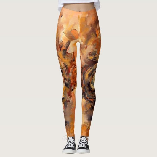 Abstracte Schildpad Leggings (Voorkant)