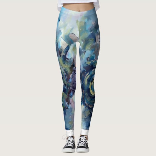Abstracte Schildpad Leggings (Voorkant)