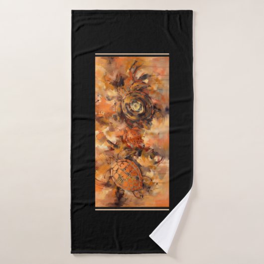 Abstracte schildpadden bad handdoek (Badhanddoek)